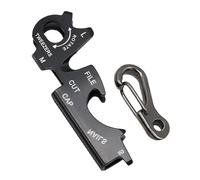 Genérico Keychain Tools & Gadgets, 8-in-1 Stainless Steel Screwdriver, Portable Multifunction Tool for Camping, Hiking, Travel & Outdoor Activities, Rustproof