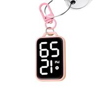 Genérico Keychain Watch Clock, Portable Silent Timer, Touch Activated Utility, Compact Travel Accessory, 6 x 4 cm, for Kids Nurse Adult Student Exam School Classroom Office Study Room Outdoor Setup