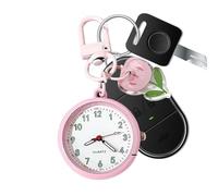 Genérico Keychain Watch | Small Portable Glow Pendant | Women Clock Key Chain Bag Charm | For Daily Travel Commuting Outdoor School Luggage Handbag Tote Backpack