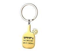 Generico Keychains - Pickleball Keychain, Sports Theme Stainless Steel Keychain, Inspirational Pickleball Jewelry, Pickleballs Keychains Engraved Letters Key Chain for Women, Men, Boys, Girls, B,