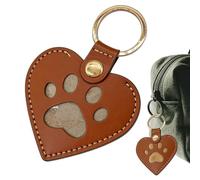 Genérico Keyring Charm - Leather Fashion Pet Hair Memory Keepsake for Girlfriend | Material with Transparent Viewing Window & Clasp for Purses, Handbags, Wallets and Satchels