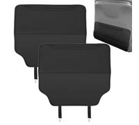 Genérico Kick Mats Back Seat Protector - Leather 46x39cm | 2 Pieces Waterproof Car Seat Cover, Anti Kick Mat | Vehicle Seats Protector With Storage Pockets For Kids Pets Dog Cat Travel Use