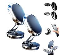 Genérico Kicklo Phone Holder, 2025 New Kicklo Phone Holder for Car, Alloy Folding Magnetic, Kicklos 360 Degree Rotatable Car Dashboard Phoneholder, Universal for All Phones (Silver 2)