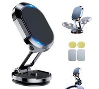 Genérico Kicklo Phone Holder, Kicklo Foldable Magnetic Car Phone Holder, 360 Degree Rotatable Alloy Mount, Grip for Dashboard Air Vent Use, Universal Compatibility with Smartphone (Black)