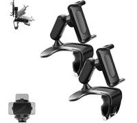 Genérico Kicklo Phone Holder, Unirexa Dashboard Phone Holder, 360° Rotating Magnetic Car Mobilephone Holder Fits 4”-7” Cellphones for Steering Wheel & Sun Visor (2pcs)