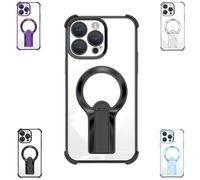 Genérico Kickstand Case, Magnetic Kickstand - Stylish, Strong, Phone Case with Glossy Finish, for iPhone 13, 14, 15, 16 Pro MAX/Plus (Black,17 Pro)