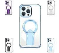 Genérico Kickstand Case, Magnetic Kickstand - Stylish, Strong, Phone Case with Glossy Finish, for iPhone 13, 14, 15, 16 Pro MAX/Plus (Blue,14)