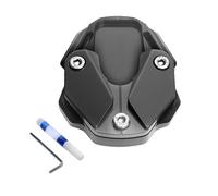 Genérico Kickstand Pad, Support Plate, 3.35x2.76x0.98 Inches, Extension Mat, Widened Anti-Skid Base, Modified Aluminum Alloy, Black Heavy Design, 136g Size Fit, for Motorcycle Replacement Stability