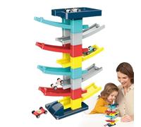 Genérico Kid Car Ramp Slide - Car Slide Rail Track Toy with 9 Tracks and 4 Cars, Racing Cars Vehicle Toy | Gliding Sliding For Kids Boys Girls