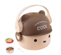 Genérico Kid Lunch Box, box, 5.8 Inches Food Storage Container, Encouraging children to eat healthy with a cute design for Portion Control, Breakfast, Meal Prep, School, Daycare, Pink