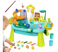 Genérico Kid Water Table, Beach Outdoor Toy with Electric Pump, 23.62x16.73x17.32 Inches Sturdy Design, Educational Fishing Game for Boys, Girls, Travel, Beach, Backyard, Daycare, Camping