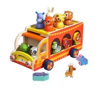 Genérico Kids Animal Circus Toys, Shape Matching Game, Preschool Activity, 10.43x5.51x6.3 Inches Bright Colorful Animal Pieces, Compact Safe Design for Toddler, Children and Boys