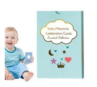 Genérico Kids Announcement Sign, Colorful Month Signs, 50 Funny Paper Nursery Decorations, Adorable Photography Props for Boys and Girls, Perfect for Milestone Moments, 3.94x5.91 Inches
