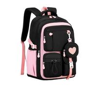 Genérico Kids Bookbag - 17.72 Inch Girls School Bags | Polyester Girl Backpack - Spacious Durable Schools Backpack for Girls with Multiple Compartments 30x18x45cm Ideal for School Travel Use