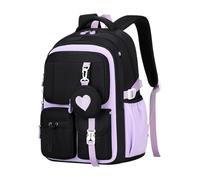 Genérico Kids Bookbag - 17.72 Inch Girls School Bags | Polyester Girl Backpack - Spacious Durable Schools Backpack for Girls with Multiple Compartments 30x18x45cm Ideal for School Travel Use