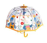 Genérico Kids Bubble Umbrella - Clear Windproof Cartoon Dome For Ages 2-7