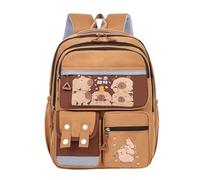 Generico Kids Capybara Backpack, Children Backpack Cute Capybara Animal, 16.54x11.81x6.3 inches Adorable Comfortable Straps Design Stationery Organizer Large Capacity for Pencils Rulers