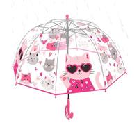 Genérico Kids Clear Bubble Umbrella, Cute Cartoon Dome Rain Umbrella, Windproof Safety Design With Easy Grip Hook Handle, Transparent Umbrellas For Boys And Girls Aged 2-7