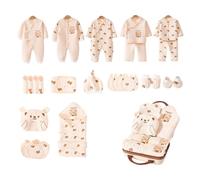 Genérico Kids Clothes Set - Pure Cotton Clothing Gift Unisex Clothing Set With Onesie Bib Hat Gloves Shoes And Blanket Soft Infant Outfit For Boys Girls Shower