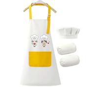 Generico Kids Cooking Apron - Adjustable Art Smock for Boys Girls Waterproof Paint Apron for Baking, Cooking, Gardening, or Classroom Activities at Home, Kitchen, School 22.44 Inches,