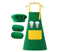 Generico Kids Cooking Apron - Adjustable Art Smock for Boys Girls Waterproof Paint Apron for Baking, Cooking, Gardening, or Classroom Activities at Home, Kitchen, School 22.44 Inches, verde,