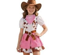 Genérico Kids Cowgirl Outfit - 3 Pieces Cosplay Halloween Clothes