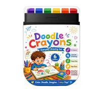 Genérico Kids Crayons | 6-Piece Easy Grip Smooth Drawing | Preschool Crayons Coloring Pencils | For Boys Girls Preschooler Students Home Kindergarten School Classroom