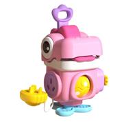 Genérico Kids Dinosaur Toy, Funny Educational Developmental Toys, Portable Preschool Educational Activity, Child Travel Games for Boys Girls, 4.13x3.35x5.31 Inches, Pink, Green