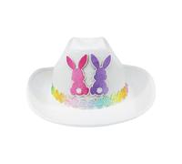 Generico Kids Easter Cowgirl Hat - Charming Bunny Design Ear Non-Woven Western Soft And Comfortable Cowboy,Kids Disfraz Easter Cowgirl Hat,for Celebration Birthday Family Gatherings Holiday Stage
