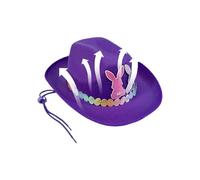 Generico Kids Easter Cowgirl Hat - Charming Bunny Design Ear Non-Woven Western Soft And Comfortable Cowboy,Kids Disfraz Easter Cowgirl Hat,for Celebration Birthday Family Gatherings Holiday Stage