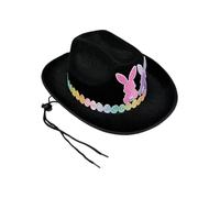 Generico Kids Easter Cowgirl Hat - Charming Bunny Design Ear Non-Woven Western Soft And Comfortable Cowboy,Kids Disfraz Easter Cowgirl Hat,for Celebration Birthday Family Gatherings Holiday Stage