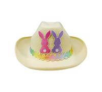 Generico Kids Easter Cowgirl Hat - Charming Bunny Design Ear Non-Woven Western Soft And Comfortable Cowboy,Kids Disfraz Easter Cowgirl Hat,for Celebration Birthday Family Gatherings Holiday Stage