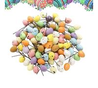Genérico Kids Easter Eggs | 100 Pieces Speckled Table Centerpiece - Artificial Eggs Crafts with Stems,for Vase Wreath Garland Home Dining Room Workplace Party Celebration