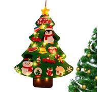 Genérico Kids Felt Christmas Tree Kit - DIY Craft, String Light Decor