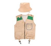 Genérico Kids Fishing Vest and Hat - Explorer Costume Set for Outdoor Play | Role Adventure Outfit, Camping Hiking Gear, Backyard Trekking Accessory, Park Activity Wear, Fun Cosplay Gift