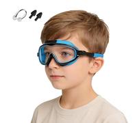 Genérico Kids Goggles Wide - Swimming Glasses Nose Clip, Earplugs Vision Protector, Anti Fog Eye Shield, Junior Waterproof Aquatic Gear | Professional Leakproof Silicone, For Boys Girls Pool Beach