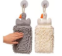 Genérico Kids Hand Towels | 2 Pieces 26x14cm Goose Quick Drying Soft Puff | Hygiene-Focused Design Bathroom Hand Towels | For Kids Bath Kitchen Home Dog Puppy Cat Fruit Wiping Stoves Tables