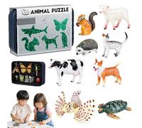 Genérico Kids' Insect & Animal Slot-Assembly Toys - 3 Levels of Difficulty, Insect & Animal Building Toys, 8 Realistic Models for Ages 3-8 (Intermediate)