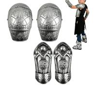 Genérico Kids Knight Costume, Historical Foldable Props, Medium Size Outfit with Easy Wear Feature, Fabric Accessory, Medieval Set with Fun Design, Dress Up Gear for Halloween Cosplay