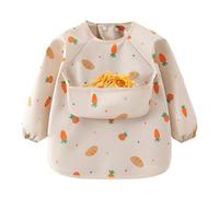 Genérico Kids Long Sleeve - Waterproof Bib 35x41Cm 120G Polyester | Adjustable Feeding Smock Apron, Weaning Cover, Proof Feeding Protector | Eating Painting Craft Protection