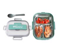 Genérico Kids Lunch Box, Snack Containers Adults, 8.66x6.5, inches 3-Compartment Food Storage Box 1300ml Use, Leakproof Meal Prep Container, Travel School Picnic Daycare Organization