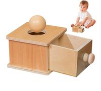 Genérico Kids Matching Box, Coin Box with Thicker - Wood Hand-Eye Coordination Toys Learning for Home, School