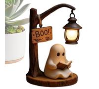 Generico Kids Nightlights for Bedside - Resin 15x10x8cm Ghost | Reading Book Bedside Decor Table Lamp | Cute Spooky Nursery Desktop Luminative Light for Home Kitchen Nightstand