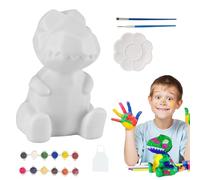 Generico Kids Paint Your Own Lamp, Cat Night Light Painting Set, Dinosaur Craft, Paint Your Own Night Lamp, Art Supplies For Kids Aged 4+, Kids Lamp Painting Kit, Warm Light Craft Kits