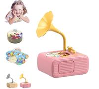 Genérico Kids Phonograph with 96 Cards, Toddler Record Player, Children's Gramophone for Boys and Girls Age 3+, Toddler Toys for Early Learning (Pink)