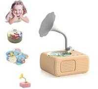 Genérico Kids Phonograph with 96 Cards, Toddler Record Player, Children's Gramophone for Boys and Girls Age 3+, Toddler Toys for Early Learning (Apricot)