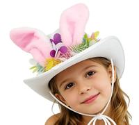 Genérico Kids Pink Bunny Ears Headband | Non-Woven Felt Fabric | Pastel Bow With Western Accents | Easter Party Favors, Carnival Costume Accessory For