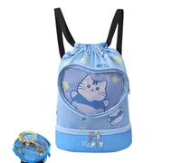 Genérico Kids Pool Bag, Waterproof Cartoon Swim Backpack, 14.17x11.81 Inches Lightweight Drawstring, Dry Wet Separation, Quick-Dry Material, Multicolor Option, for School, Gym, Travel Beach