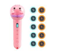 Genérico Kids Projection Flashlight, Projector Torch, 4.45x1.38 Inches 80 Cartoon Pattern Slides, Educational Shadow Play Light, Handheld Learning Toy for Kids and Children