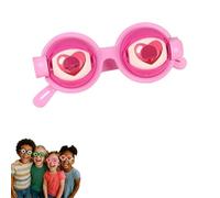 Genérico Kids Pull-String Blinking Crazy Glasses, Winking Kinetic Eyes Novelty Shaking Funny Goggles (Pink)